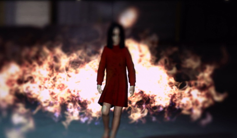 Creepy girls don't look at explosions.